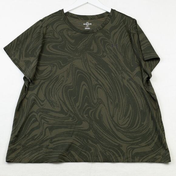 UNDER ARMOUR Tactical Tech Vented Loose Fit Training Shirt Camo Green Mens Sz 2X - Picture 1 of 6